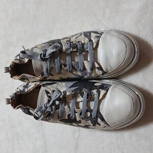 RON WHITE Novella Metallic Platform  Sneakers Snakeskin Size 42EU 11US Womans